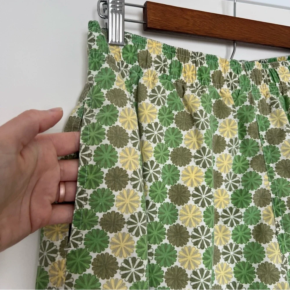 Vintage Green Floral Swim Shorts